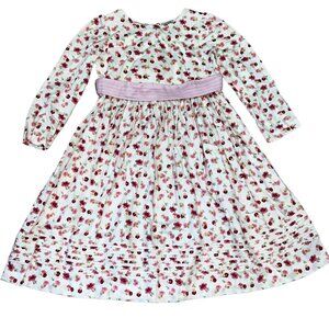 Laura Ashley Pink Sash Floral Cotton Voile Traditional Dress Pink Size 6